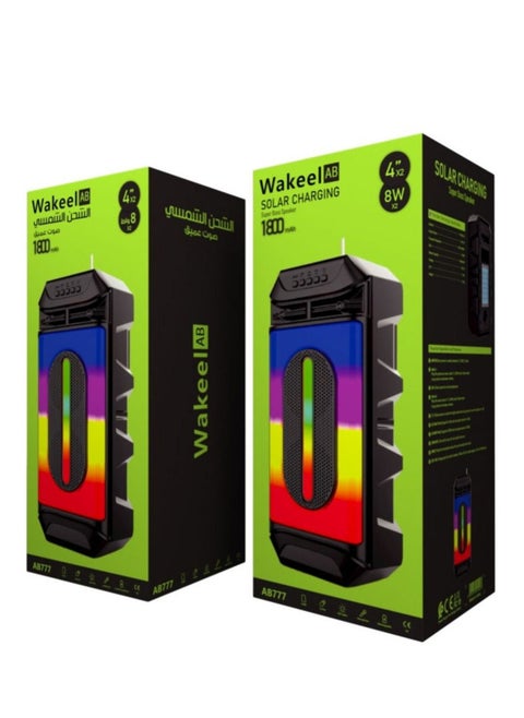 A Deep Bass Speaker A Portable System That Supports Bluetooth With A1800 mAh Battery And Colorful Lights, Suitable For Parties