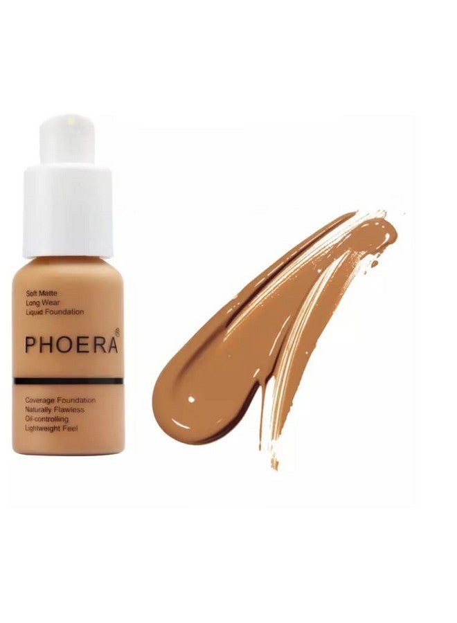 Phoera ® Full Coverage Foundation Soft Matte Oil Control Concealer 30Ml Flawless Cream Smooth Long Lasting Aq (106 Warm Sun) - Image 2