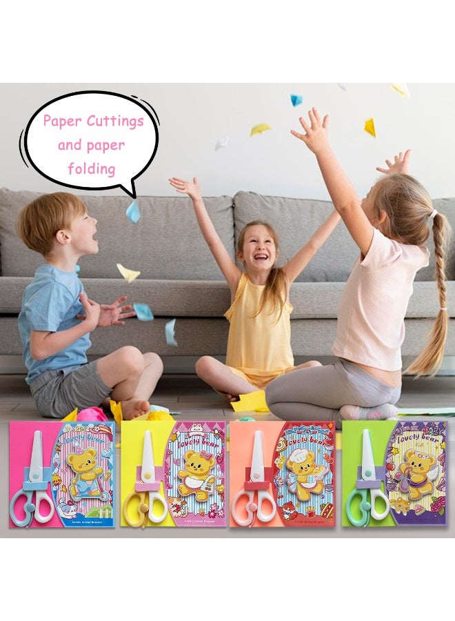 4 beautifully crafted origami and paper cutting play sets, perfect for origami enthusiasts and beginners. Suitable for everyday life, classroom activities, and outdoor parties. Includes plastic scissors. - Image 4