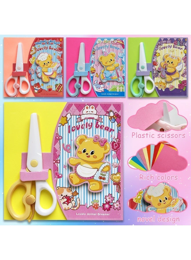 4 beautifully crafted origami and paper cutting play sets, perfect for origami enthusiasts and beginners. Suitable for everyday life, classroom activities, and outdoor parties. Includes plastic scissors. - Image 3