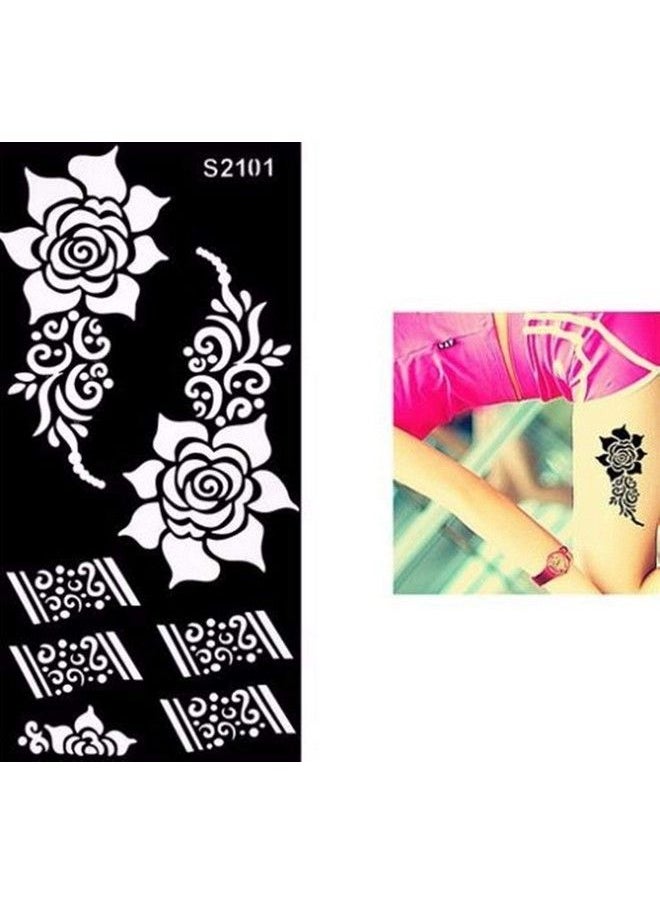 ivana's - Heena Mehandi Tatto Stencil Set For ; Hand ; Body ; Fingure ; Face ; Heena Art Temporary Tatto For Kids Girls & Women Design Niv346 - Image 1