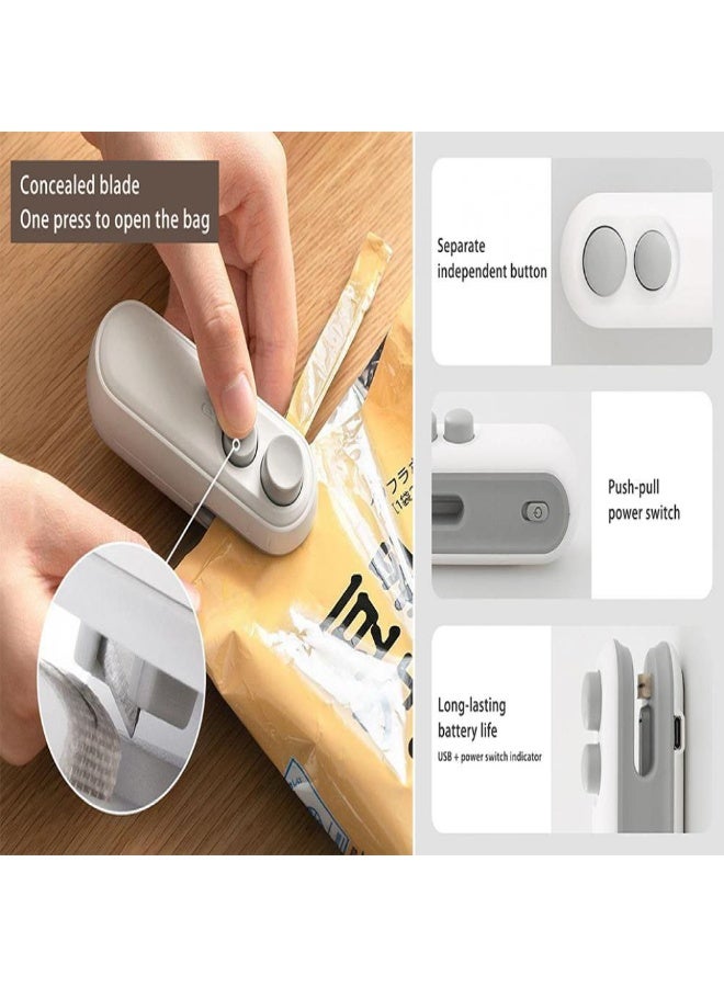 Portable Rechargeable Heat Sealer 16W, 300mAh Battery, Bag Sealing Machine with Magnetic Backing for Refrigerator Storage - Image 3