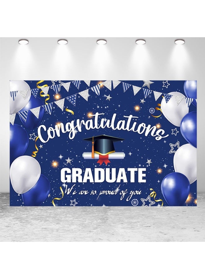 Mordely Congrats Grad Photography Backdrop,70.8 x 43.3 Inch, Background Congratulations Class of 2025 Graduation Party Decorations Photo Booth Props - Image 1