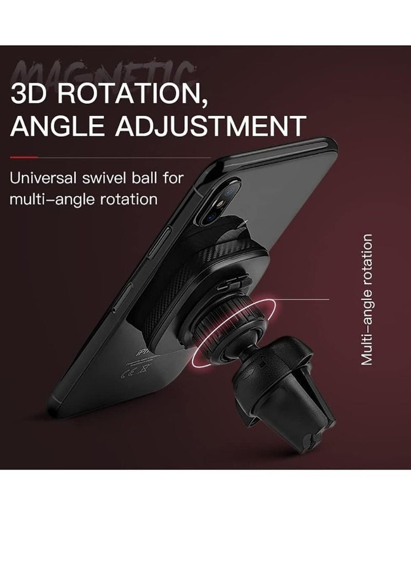 GO-DES حامل هاتف مغناطيسي بفتحة تهوية السيارة من GO-Des GD-HD611، حامل هاتف محمول يدور 360 درجة للسيارة متوافق مع iPhone 13 Mini/iPhone 13/13 Pro / 13 Pro Max - Image 2