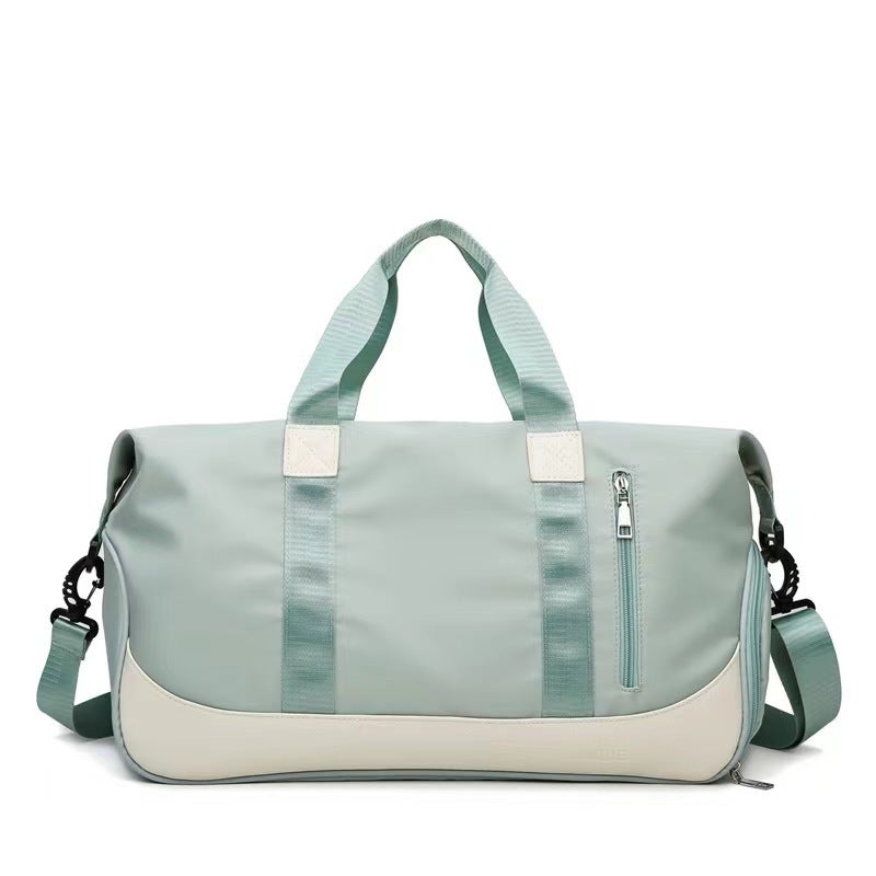 Yoga Swimming Fitness Bag Printed Logo Cross-border Shoe Warehouse Large Capacity Travel Bag Sleeve Tie Bar Fashion Storage Bag Green 