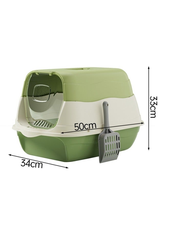 Enclosed Cat Litter Box, Includes Scoop, Extra Large Cat litter Box with High Wall Sides Enclosure, Non-Sticky, Anti-Leakage, Easy Cleaning - Image 2