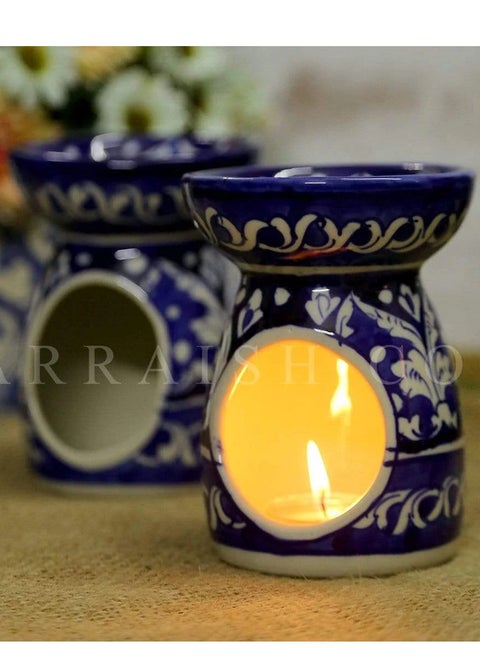 Blue Felicity Aromatic Warmer - Handcrafted Ceramic Oil Diffuser