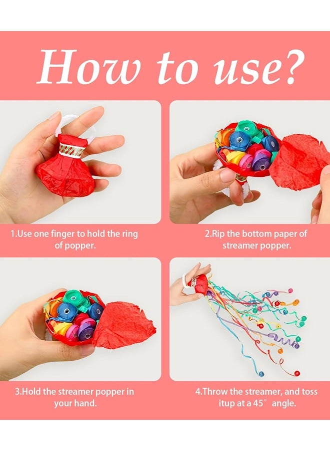 عبوة من 15 قطعة من شرائط التزيين الورقية، شرائط تزيين يدوية لأعياد الميلاد وحفلات الزفاف والاحتفالات - Image 3