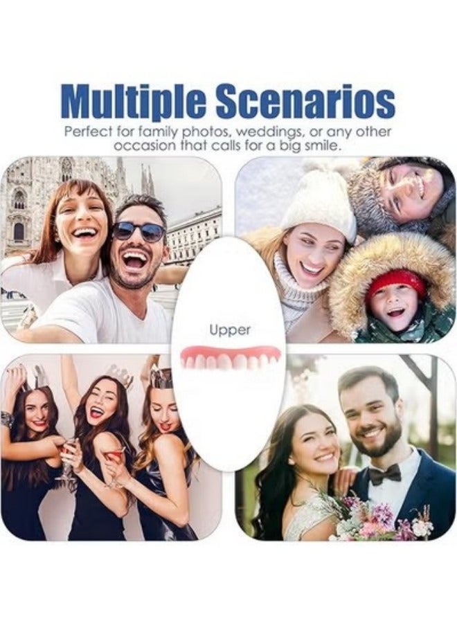 قشرة الأسنان الكاذبة قشرة الأسنان الفورية أسنان مزيفة أسنان بيضاء ابتسامة فورية قشرة الأسنان تجميلية الأسنان تبيض الأسنان الاصطناعية المؤقتة أسنان الأسنان العليا - Image 5