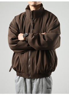 Vintage Corduroy Jacket Mens Winter Warm Loose Fit 9910 coffee [counter quality]]