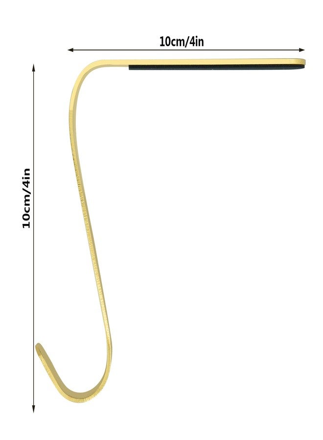 Poualss 8pcs Christmas Stocking Holders Metal Stocking Hangers Non-Slip Christmas Stocking Hooks for Fireplace Mantle (Gold) - Image 2