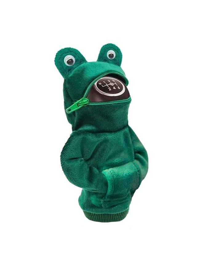 Mini Gear Stick Universal Car Gear Stick with Cute Frog Hoodie Car Interior Accessories and Decorations - Image 1