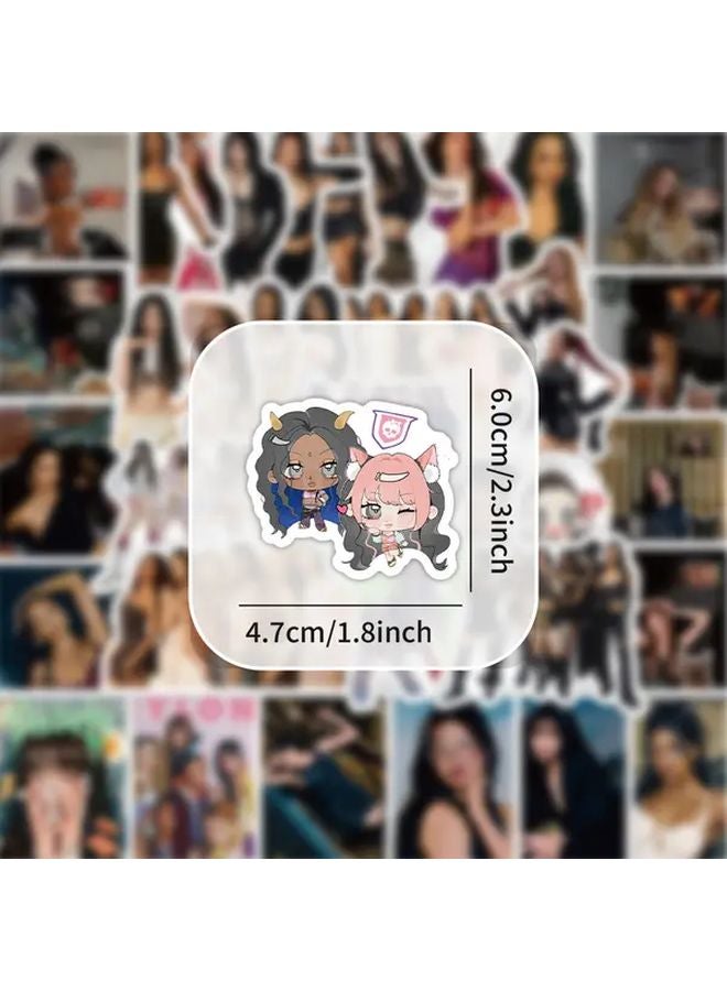 78 قطعة من ألبوم ملصقات كاتس آي K-Pop مع كلمات الأغاني وشعارات وخلفية مجانية وديكور سكرابوك - Image 5