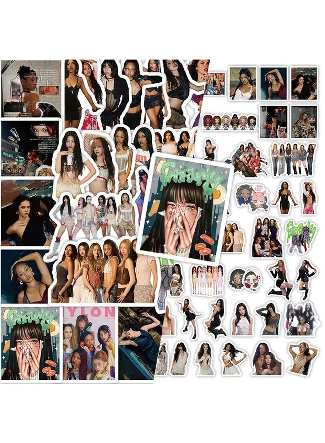 78 قطعة من ألبوم ملصقات كاتس آي K-Pop مع كلمات الأغاني وشعارات وخلفية مجانية وديكور سكرابوك - Image 2