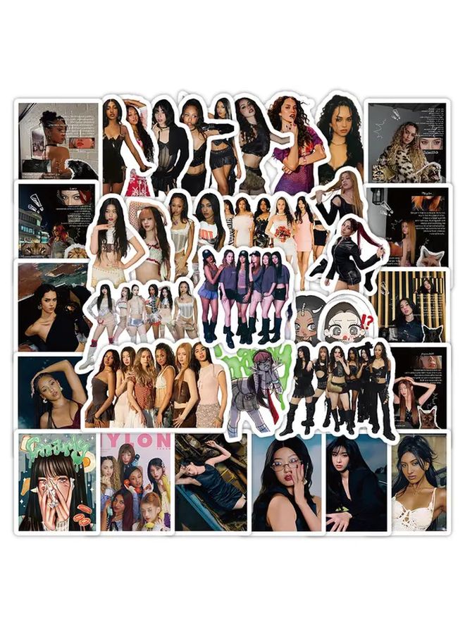 78 قطعة من ألبوم ملصقات كاتس آي K-Pop مع كلمات الأغاني وشعارات وخلفية مجانية وديكور سكرابوك - Image 4