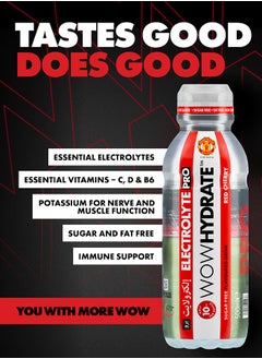 WOW Hydrate Electrolyte Pro And Vitamin Water Red Cherry 500 ML  - Image 2