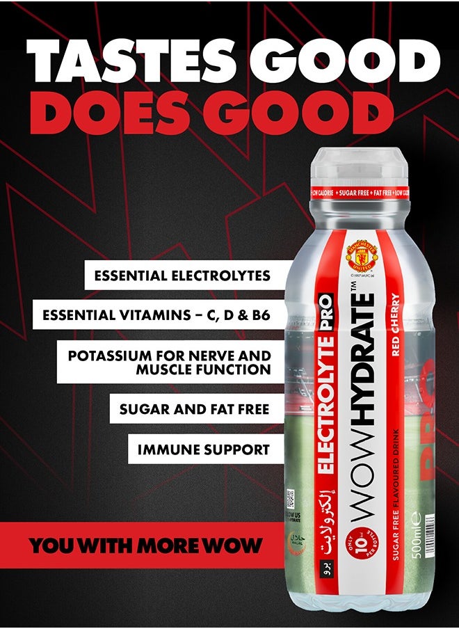 WOW Hydrate Electrolyte Pro And Vitamin Water Red Cherry 500 ML  - Image 2