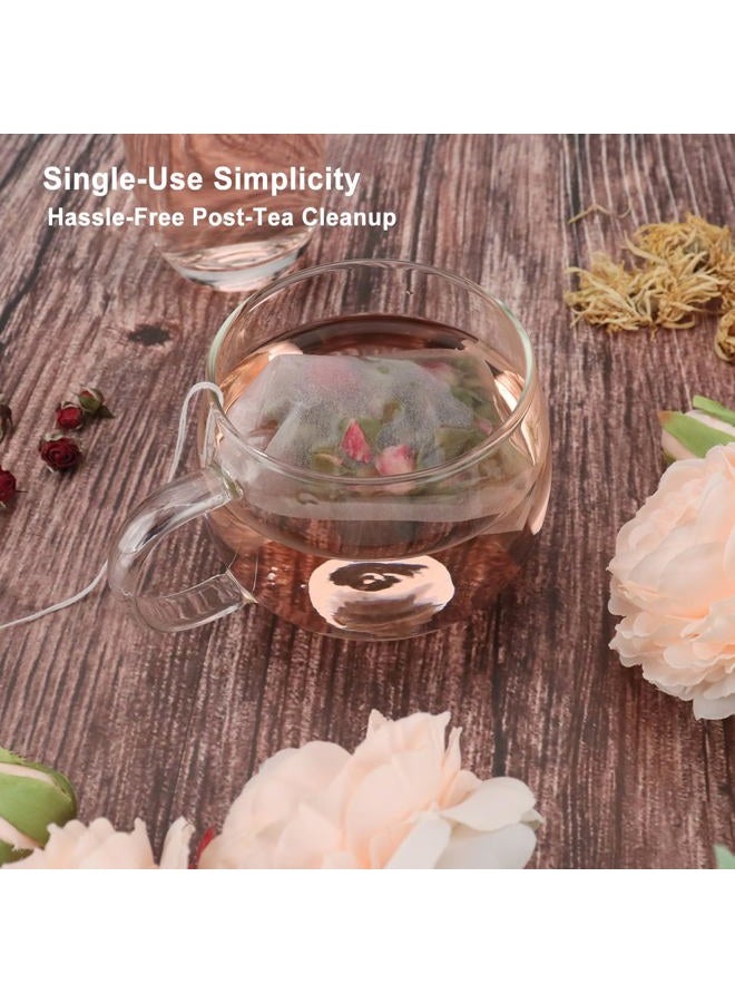 NEPAK 100PCS Disposable Tea Filter Bags for Loose Tea,Drawstring Empty Bag for Loose Leaf Tea, with 100% Natural Unbleached Paper(3.15 x 3.94 inchs) - Image 4