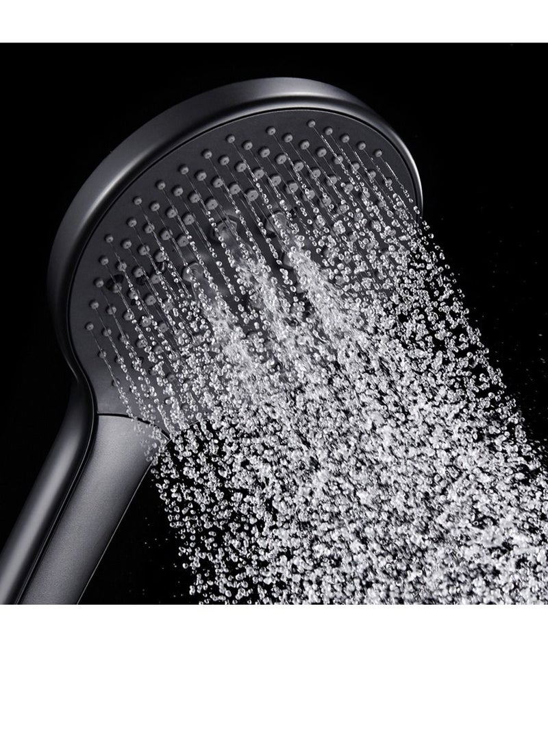 High-Pressure Shower Head with Handheld, 3 Mode Spray Showerhead, 5 Inch Large Face, Black Handheld Head, Adjustable Bracket Holder - Image 5