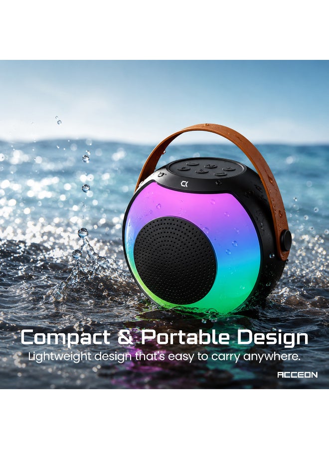 AcceOn Mini Portable Karaoke Machine with Wireless Microphone - 5W Bluetooth Speaker, 57mm Driver, 4 Playback Modes, RGB Lights & 5 Magic Voice Effects - Ideal Gift for Kids & Adults - Image 5