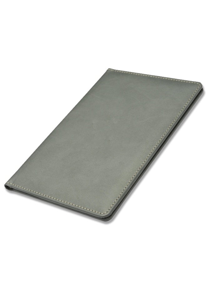 FIS Executive Bill Folder, Bonded Leather Materials, Padded Cover, Stitched Corners, Size 15x24.5cm, Magnetic Flap Closure, Corner Pocket & Pen Holder, Grey Color-FSCLBFGY - Image 2
