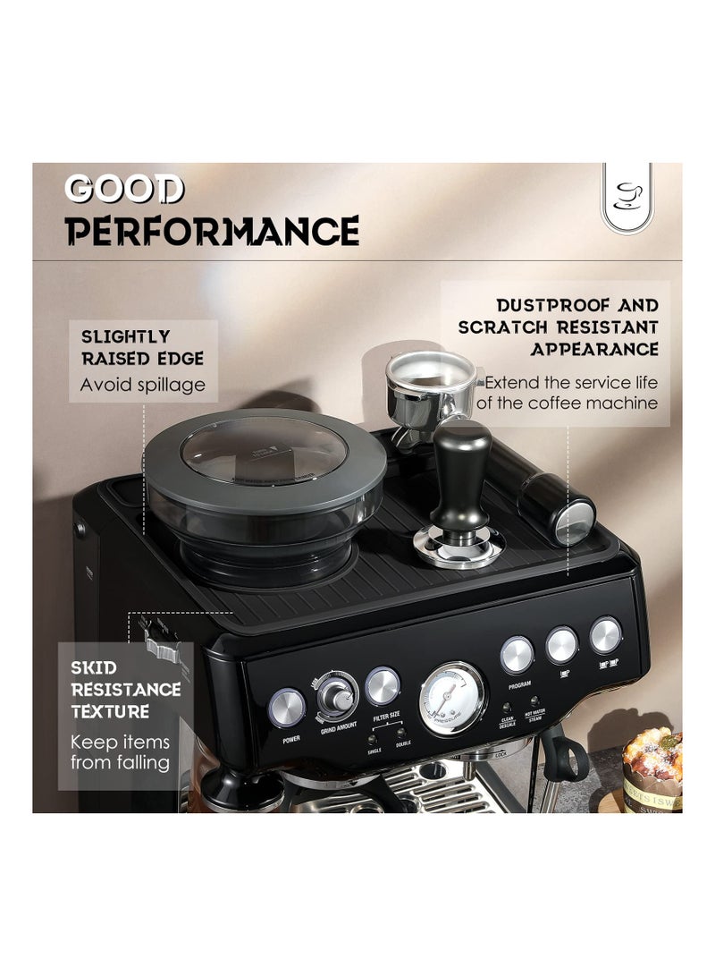 SOLARAE Silicone Coffee Machine Pad, Food-Grade Coffee Top Cover Mat, Compatible with Breville 870/880 Coffee Machine, Waterproof Heat Resistant Non-Slip Silica Gel Pad, Coffee Maker Accessory - Image 2