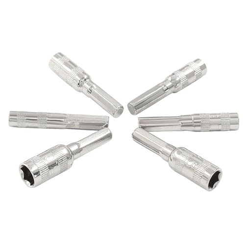LDEXIN 6 in 1 Hex Socket Adapter with H4 Shank, 2.5mm 3mm 3.5mm 4mm 4.5mm 5mm Metric 6 Point Power Nut Driver Drill Bit Set - Image 2