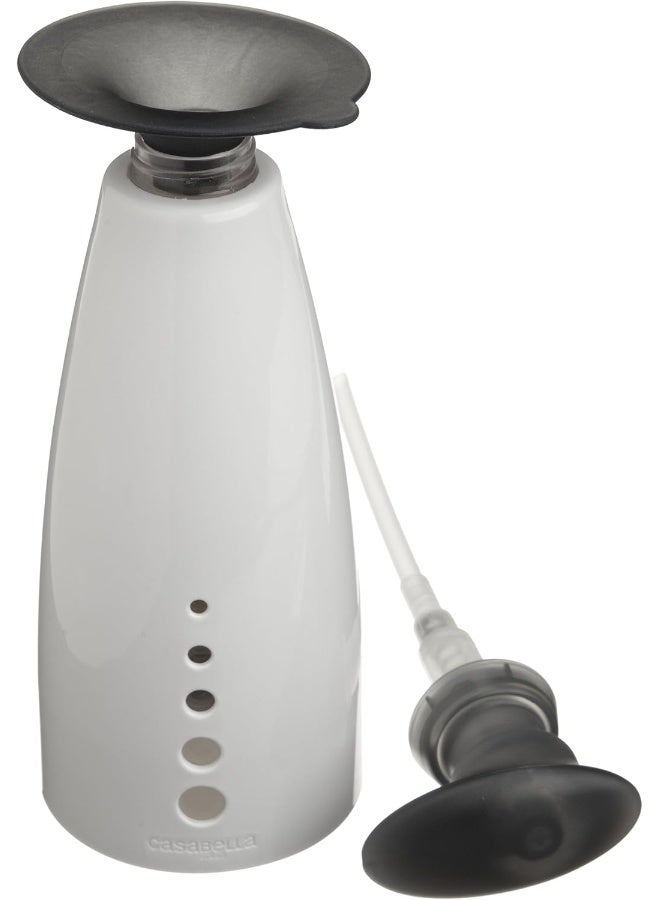 Casabella Sink Sider Multipurpose 14oz Soap Pump Bottle with Soap Filling Funnel GrayWhite - Image 3