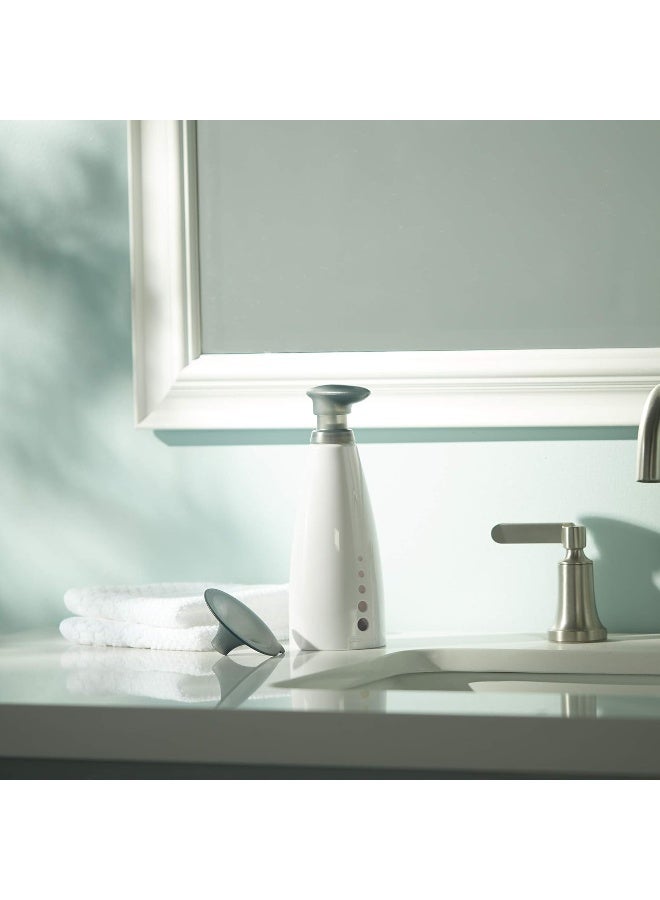 Casabella Sink Sider Multipurpose 14oz Soap Pump Bottle with Soap Filling Funnel GrayWhite - Image 2
