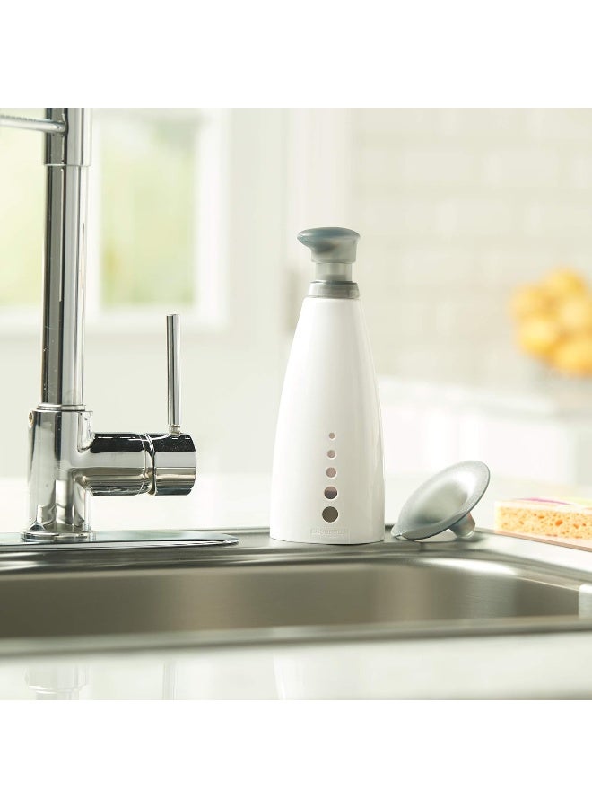 Casabella Sink Sider Multipurpose 14oz Soap Pump Bottle with Soap Filling Funnel GrayWhite - Image 4