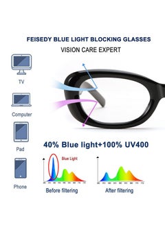 FEISEDY Retro Oval Blue Light Blocking Glasses For Women Nerd Fake Glasses Y2K Small Eyewear Frame B0229  - Image 4