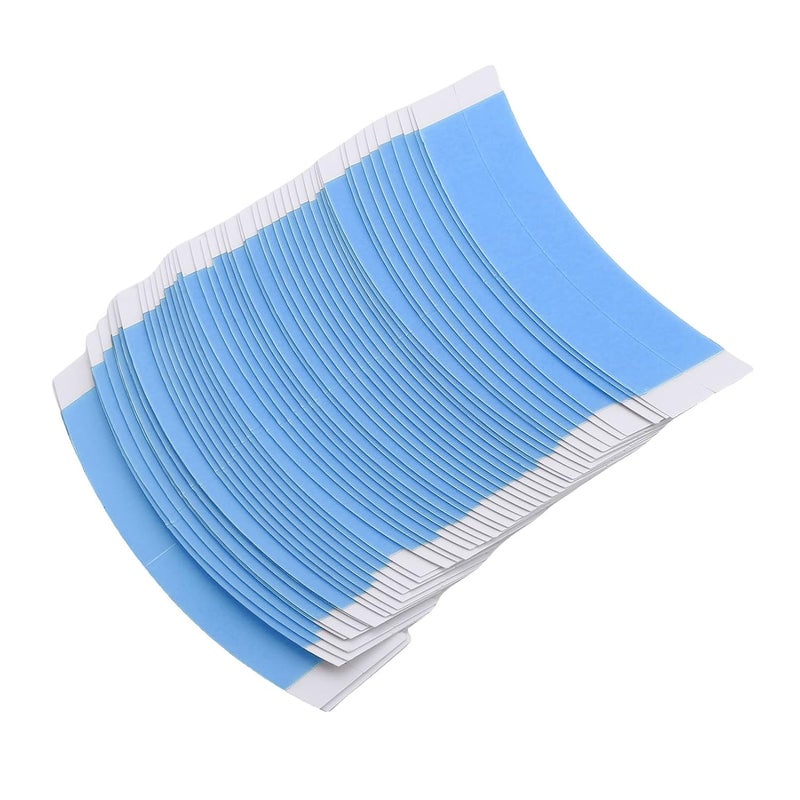 ZJchao Sweat Proof Breathable Wig Tape Double Sided Adhesive Strong Hold for Lace Front Wigs Toupees Hairpieces 50 Pcs PU Material (Blue) - Image 2