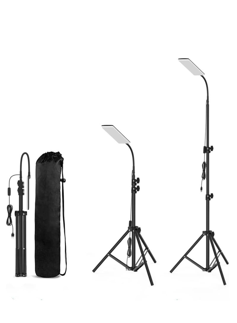 LED Camping Light, Portable Outdoor Light with Telescopic Tripod, Powered by USB Port, Multiple Usage Outdoor Lamp for Garden, Patio, Camp, Tent, Fishing and Emergency Car Repair  - Image 1
