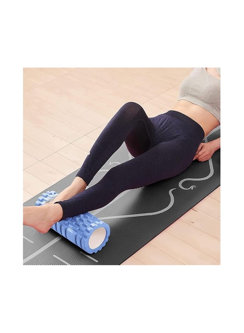 BEWAVE Foam Roller, EVA Muscle Roller for Yoga Pilates Back Exercise Physical Therapy 30 x 10 cm Blue