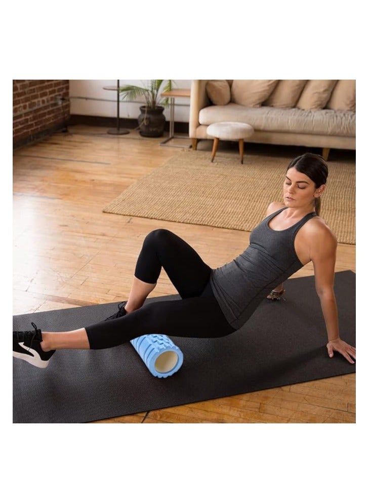BEWAVE Foam Roller, EVA Muscle Roller for Yoga Pilates Back Exercise Physical Therapy 30 x 10 cm Blue