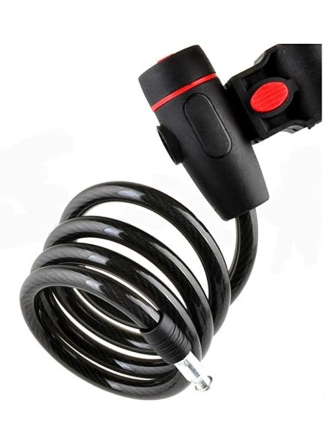 Bicycle Lock Cable, Bicycle Lock Cable Lock, Screw Security Key, Security Anti Theft Bicycle Chain, Portable Protection Car Lock with Waterproof Dust Cover for Bicycles, Motorcycles, Doors, Fences - Image 4