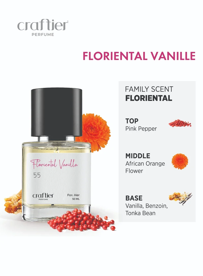 Craftier Perfume Inspired-Cavali Women FLORIENTAL VANILLE - Inspired of-CAVALLI, Eau De Parfum for Women - 50ml, Long Lasting Floriental Fragrance Upto 24 Hrs, Travel Size Women's Perfume for Women | Best Price UAE