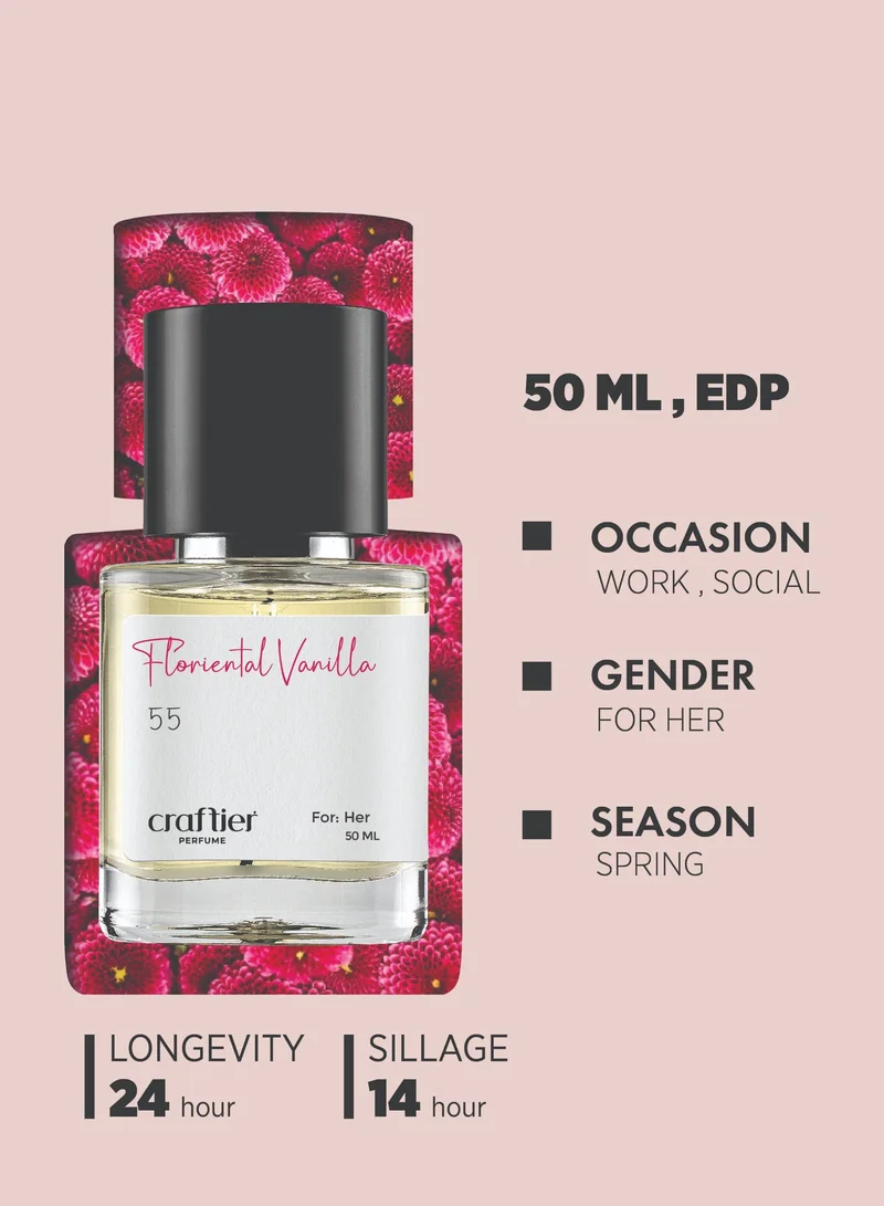 Craftier Perfume Inspired-Cavali Women FLORIENTAL VANILLE - Inspired of-CAVALLI, Eau De Parfum for Women - 50ml, Long Lasting Floriental Fragrance Upto 24 Hrs, Travel Size Women's Perfume for Women | Best Price UAE