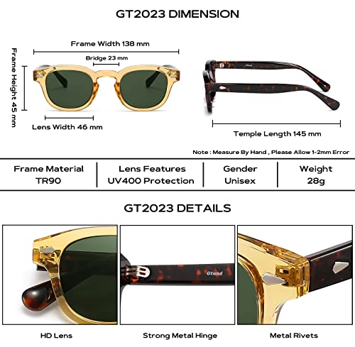 Gtand Unisex Vintage Retro Round Style Tinted Sunglasses for Men Women Fashion Circle Sun Glasses 46mm - Image 5