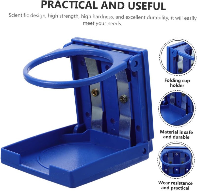 iplusmile 2pcs Foldable Car Cup Holder Stand Adjustable Vehicle Water Bottle Holder for Auto Interior Accessories, Blue, Suitable for Travel and Daily Use - Image 4