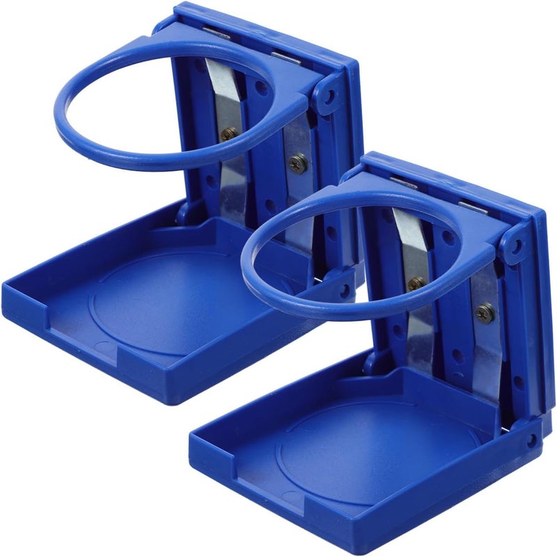 iplusmile 2pcs Foldable Car Cup Holder Stand Adjustable Vehicle Water Bottle Holder for Auto Interior Accessories, Blue, Suitable for Travel and Daily Use - Image 1