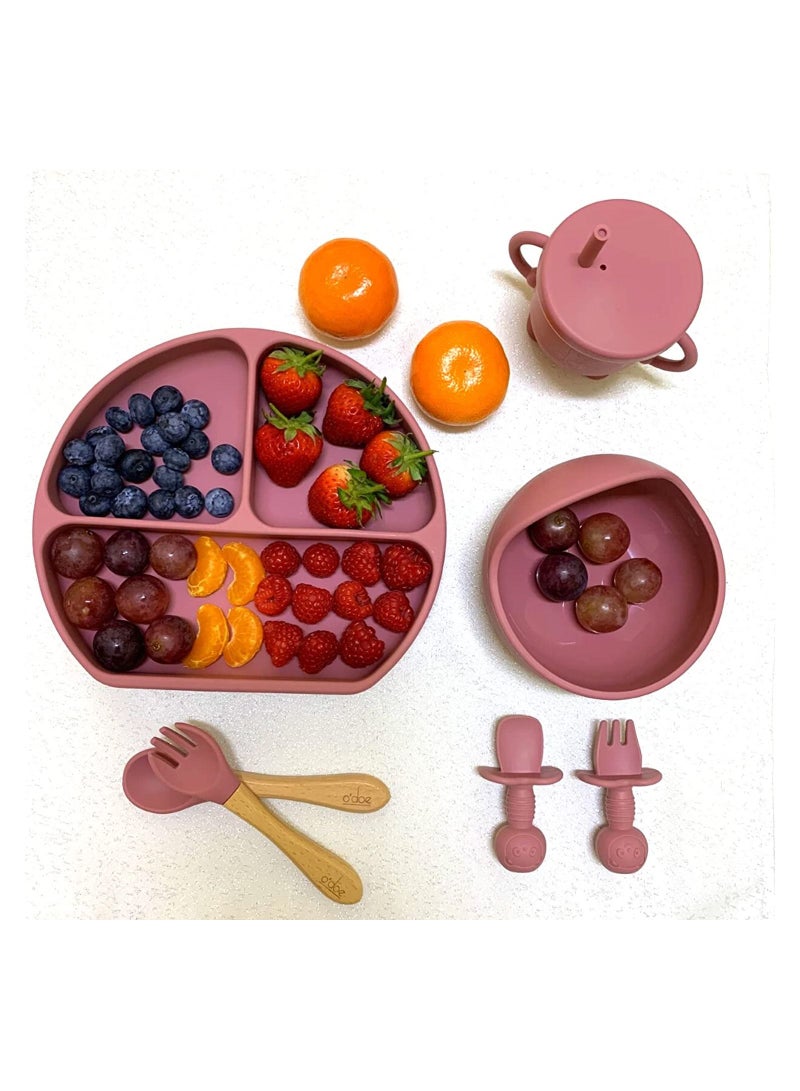 PLAY 17 Pieces Baby Feeding Silicon Utensils with suction including Spoons Bib Cup and Infant Suction Plate with Lid - Image 2