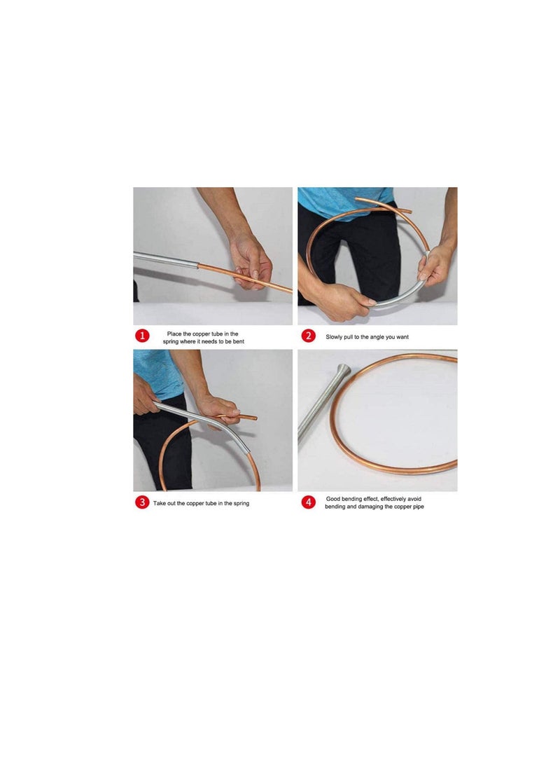 ماركة غير محددة مجموعة زنبركات الانحناء تتضمن 1/4 ، 3/8 ، 1/2 ، 8/5 ، 3/4 ، و 7/8 "نوابض - تستخدم لثني النحاس الملفوف - HVAC - تكييف الهواء والتبريد (1/4)  - Image 2