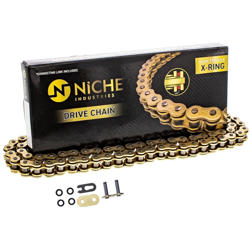 NICHE Gold 420 X-Ring Chain 114 Links with Connecting Master Link - Image 3