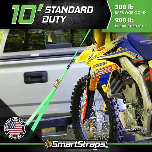 SmartStraps 10-Foot Cambuckle (4pk) 900 lbs Break Strength, 300 lbs Safe Work Load– Tie Down Fragile and Lighter Loads for Transport – Offers More Security Than Rope - Image 2