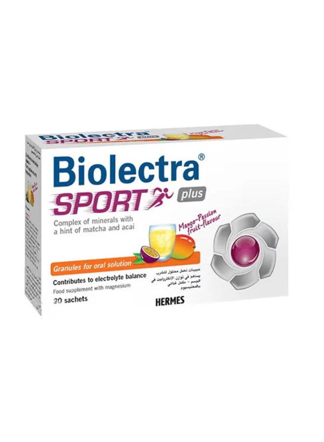 Bioelectra Sport Plus Sachets 20's Mango Passion fruit Flavour