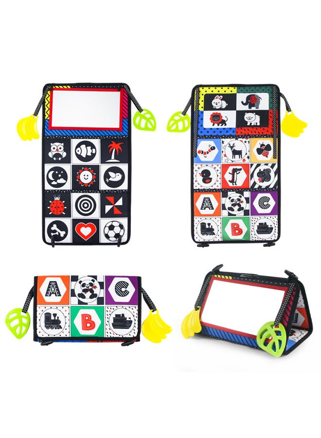 BH New Children's Hah Mirror Cloth Book Infant Educational Toys Foldable Baby Cloth Book Mirror Cloth Book - Image 1