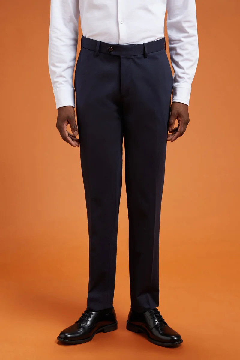 Doppelganger Blue Men's classic jersey trousers in a regular fit - DK Blue for Men | Best Price UAE