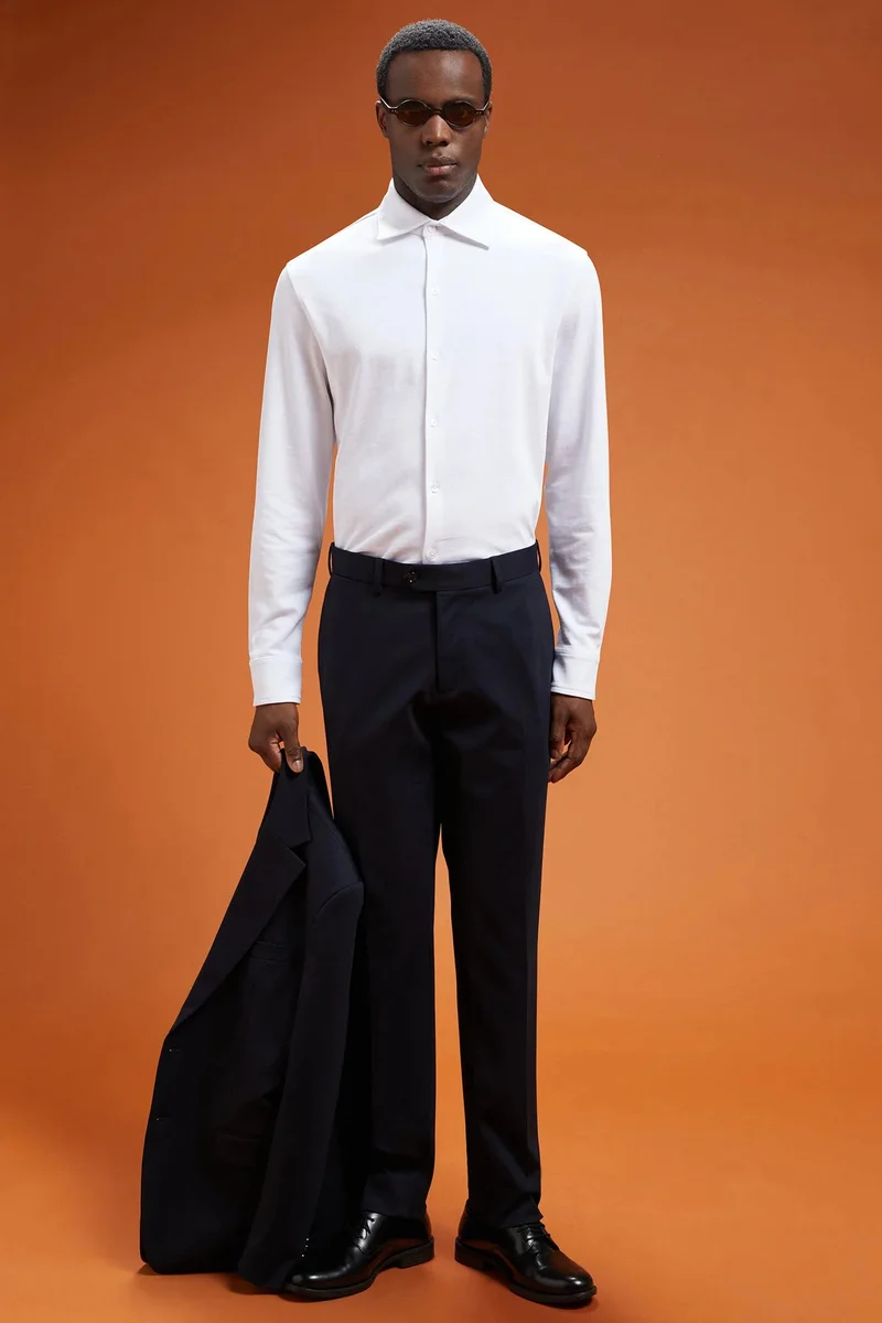 Men's classic jersey trousers in a regular fit - Dk Blue