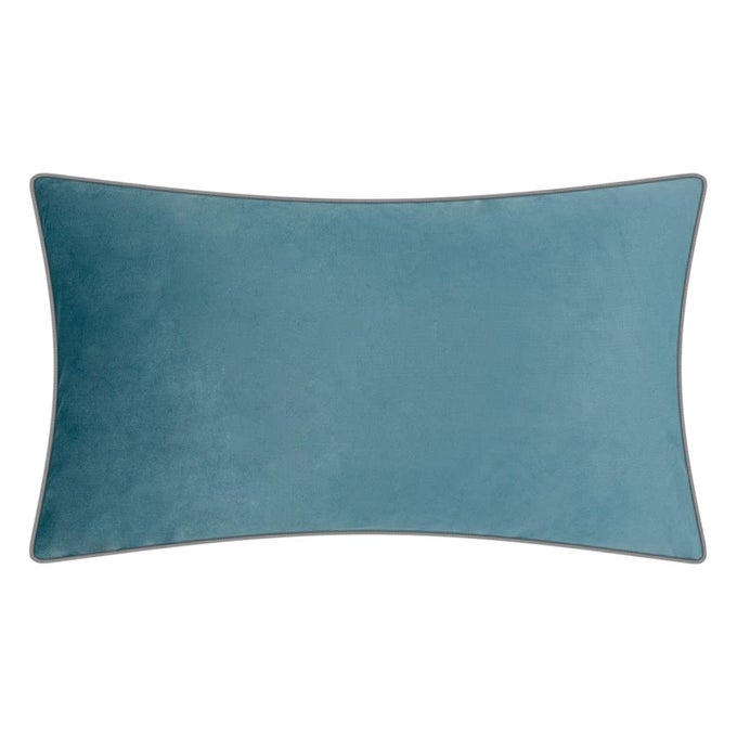 Solid Velvet Decorative Throw Pillowcase Luxury Soft Cushion Cover for Sofa Couch Chair 14 x 24 Inches Blue